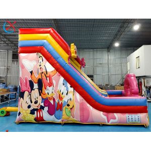 Customized Inflatable Slide Mickey And Minnie Inflatable Double Dry Slides