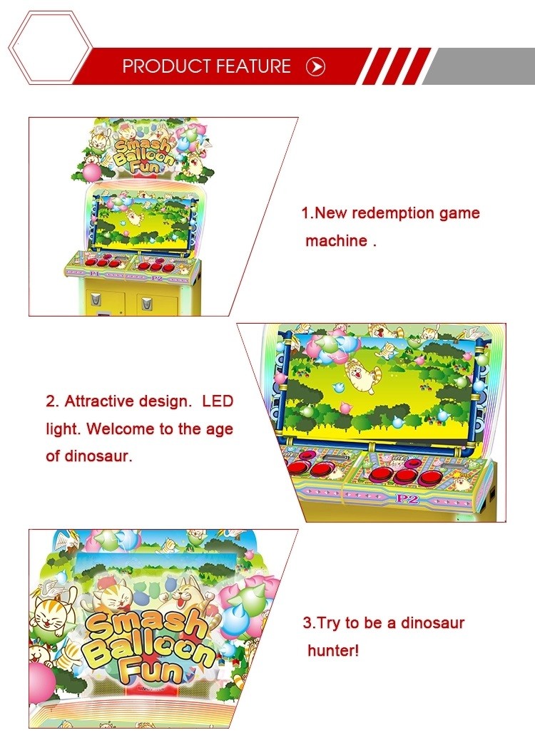 Arcade Lottery Ticket Redemption Game Machine Coin Operated For Shopping Mall