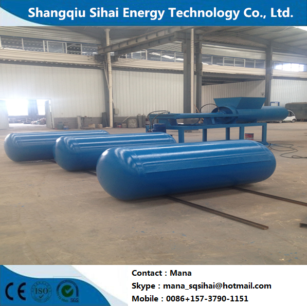 380V Used Plastic Tyres Recycling Machine For Fuel Oil Carbon Black Directly Heating