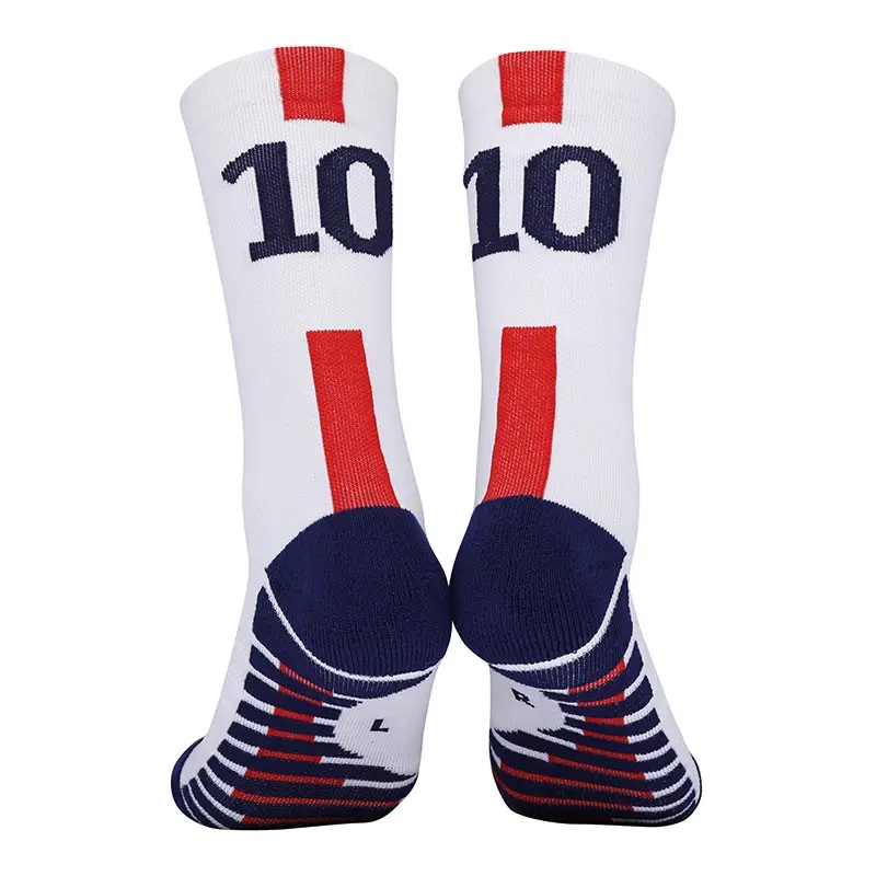 Custom Woven Anti Slip Breathable Pattern Basketball Football Training Athletic Socks