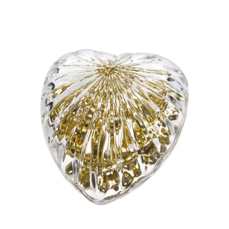 Home decoration pearl crystal glass box for jewelry and gift heart shape jar