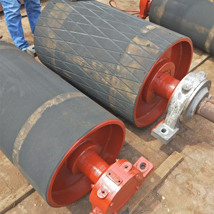 Tdy75 Conveyor Bend Pulley Driving Motorized Drum Rubber Head CE