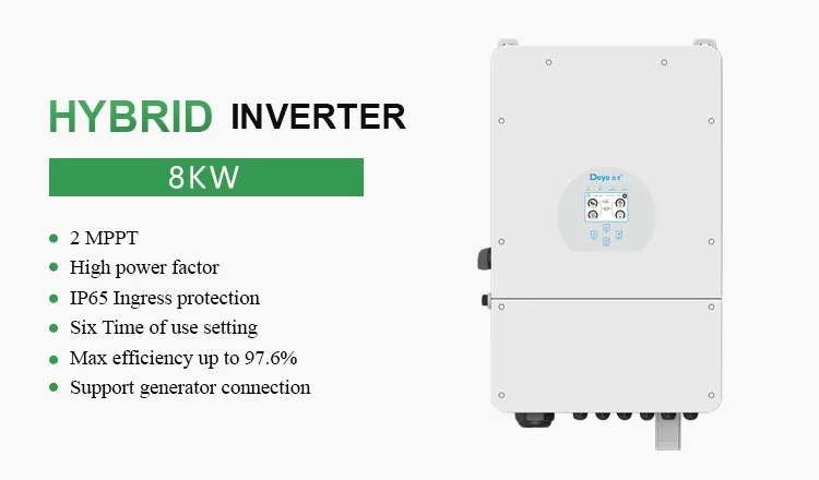8kw Custom 24v Hybrid Inverter 3 Phase Hybrid Inverter RS485/CAN