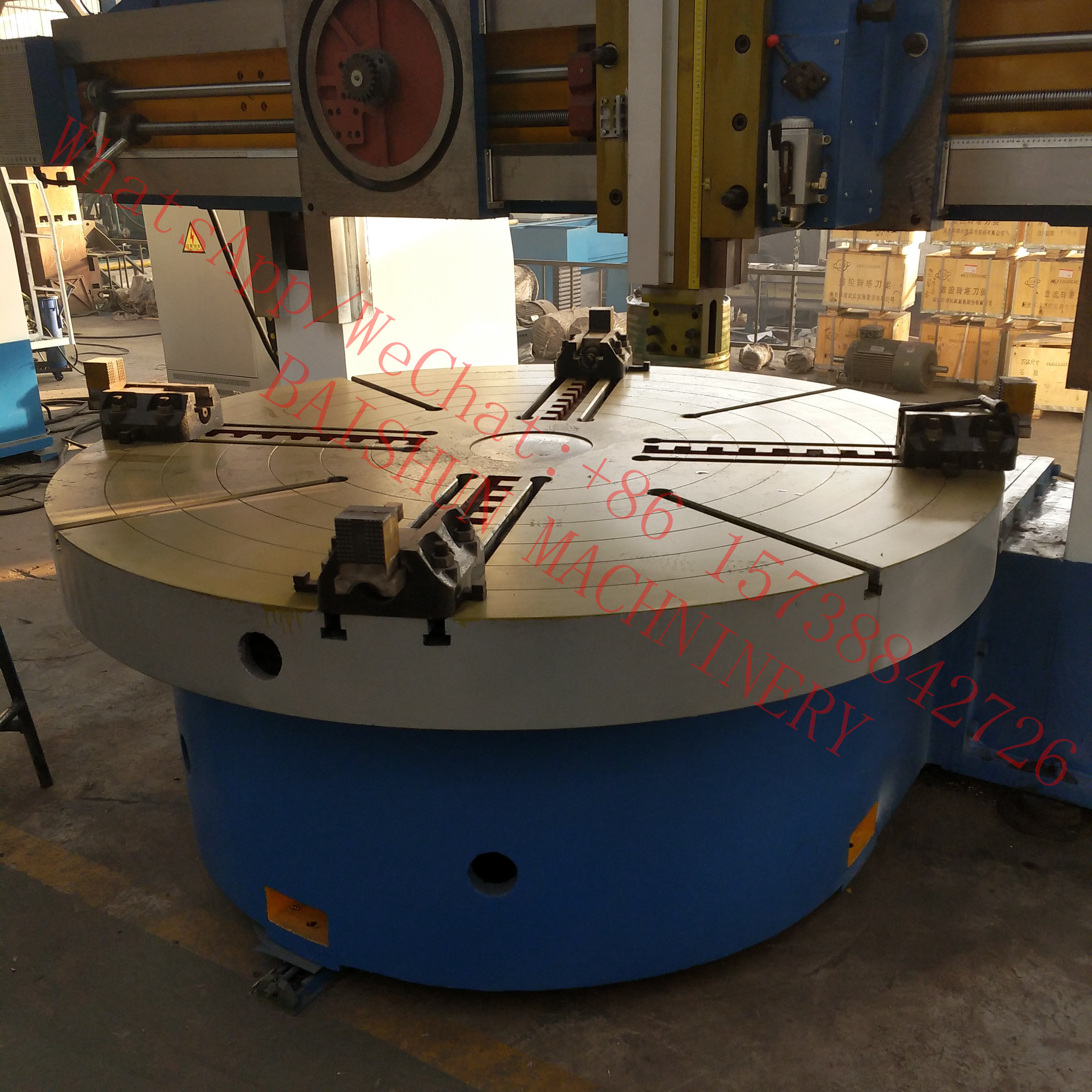 CNC Vertical Turret Lathe Machine , 55kw Double Column Vertical Lathe
