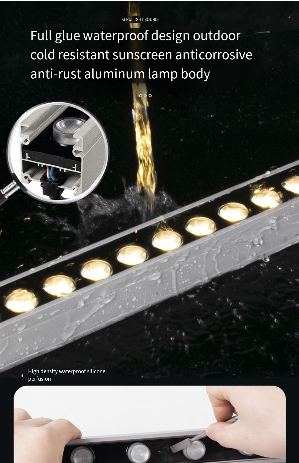 Dmx512 Architectural Wall Wash Lights Outdoor Working Light DC12V 36W RGB