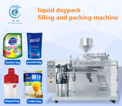 Alcohol Disinfectant Filling And Packing Machine PLC Zipper Pouch Packaging Machine