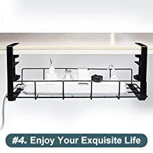 Stocked Metal Cable Tray Pack of 2 Cable Duct Desks for Streamlined Cable Arrangement
