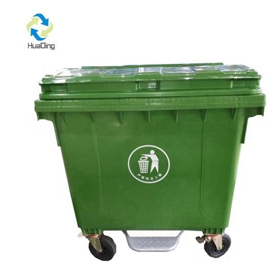 Garbage Skip Waste Container HDPE Eco-friendly Plastic 1100L Outdoor Storage