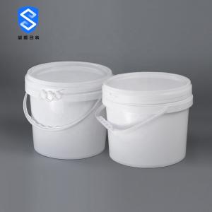China 22.2cm White Five Gallon Buckets With Lid Corrosion Resistant on sale