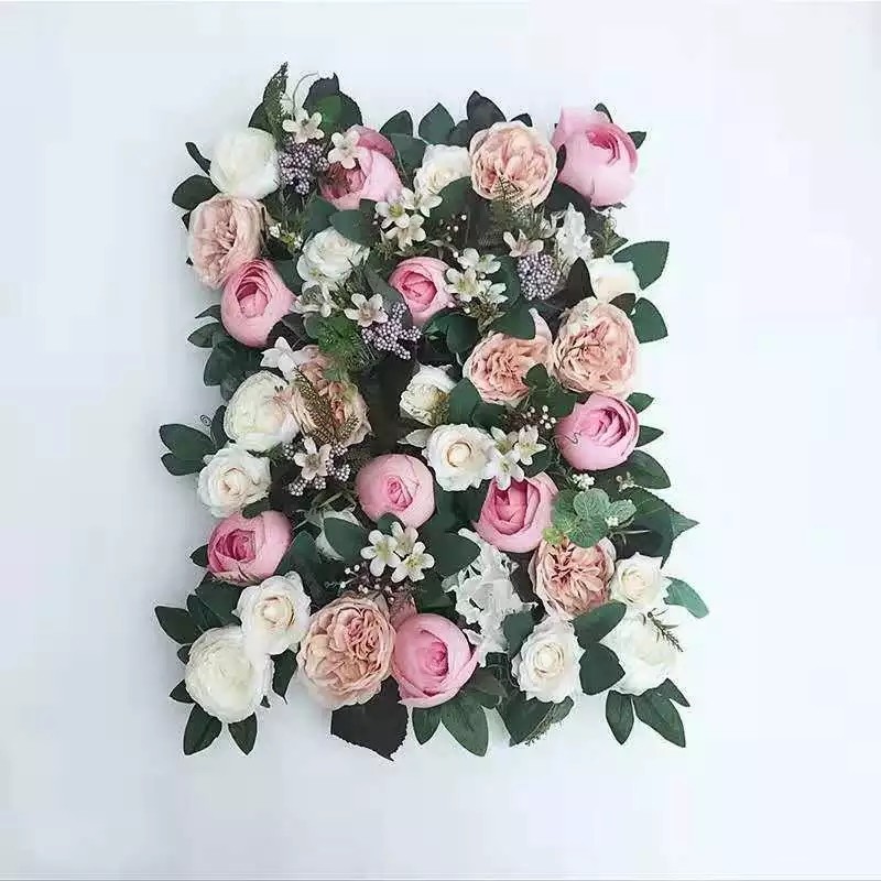 Background Wedding Wall Flower Hydrangea with Rose Artificial Silk Flower Wall