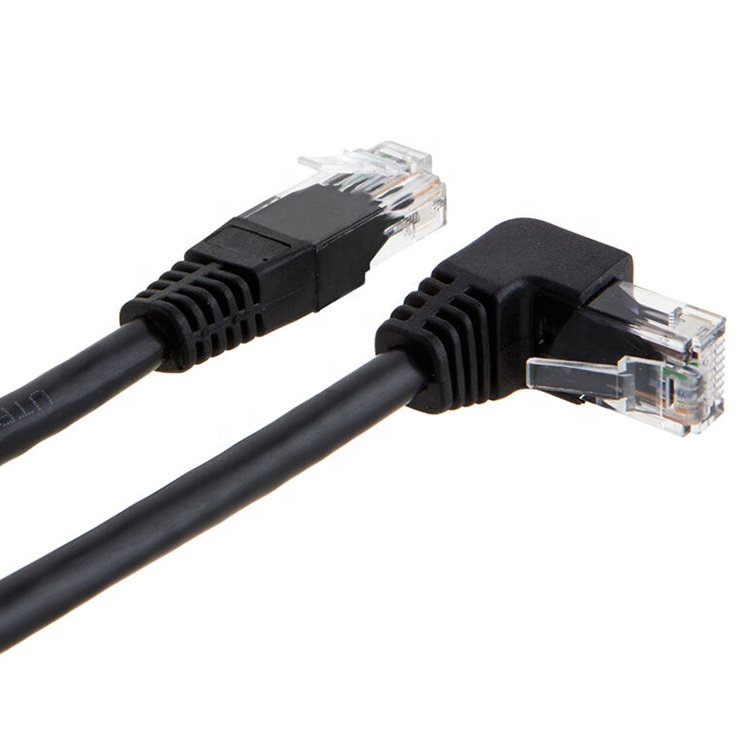 UTP STP 90 Degree Right Left Angle Cat5 Cat5e Cat6 Cat7 RJ45 Extension Ethernet Lan Network Cable