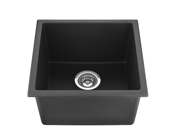 17 Inch Black Single Bowl Under Mount Granite Composite Bar Sink