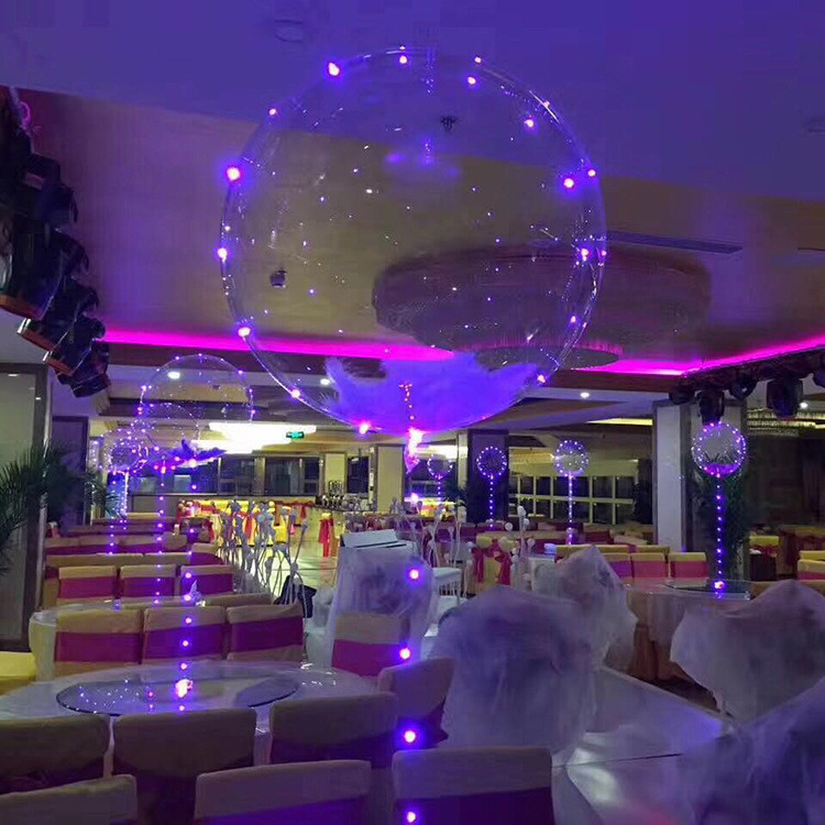 Hot sell transparent led balloons light bobo balloon for birthday christmas wedding party