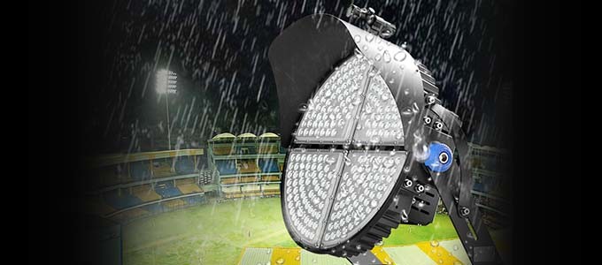 Round LED Sports Lights 1800W Ra70 Ra80 Sports Field Lighting For Sports Venues