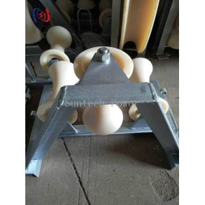 Multi-Groove Corner Ground Roller For Parallel Cable Pullin