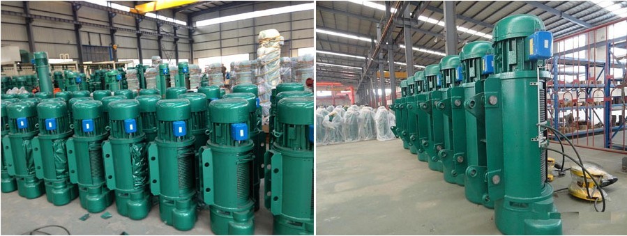 Large Lifting Capacity Electric Wire Rope Hoist , Single Speed Electric Trolley Hoist