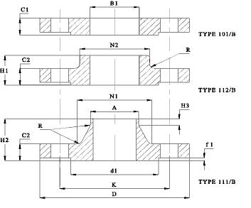 copper nickel 70-30 weld neck flanges