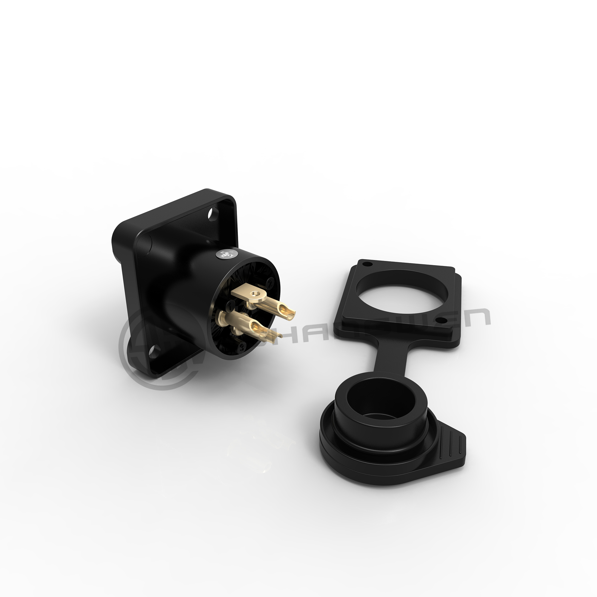 Audio XLR 3 Pin Male Female Plug Connector Electrical IP65 Waterproof