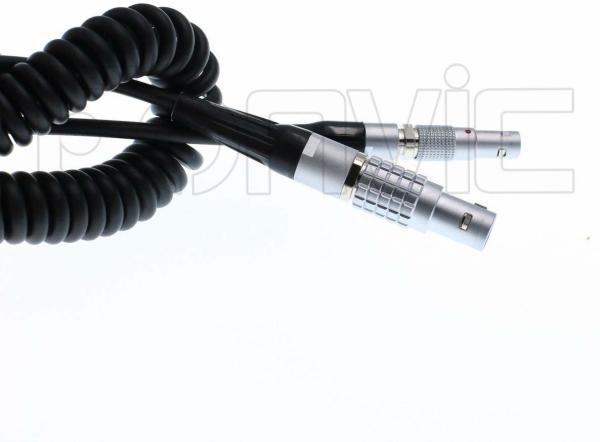 Quality Eonvic 5 PIN Male to 4 PIN Male TIME Code Coiled Cable RED Epic Camera Ambient LOCKIT Box for sale