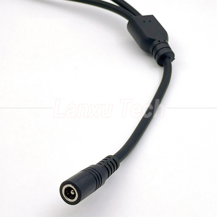 1 Female to 2 Ways Female DC 5.5x2.1mm Splitter Power Extension Cable for CCTV Security Camera LED Strip Light
