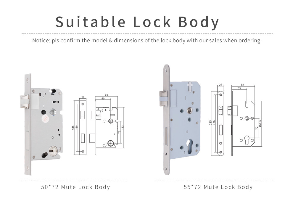Glomarket Smart Door Lock Tuya WiFi Fingerprint Door Lock Smartphone APP Remote Control For House Apartment
