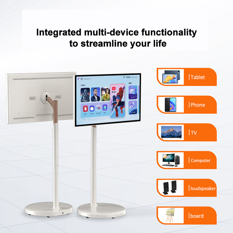 VETO 21.5 Inch Portable Mobile Smart Tv Built-In Camera 9H Battery Life Lcd Touch Screen