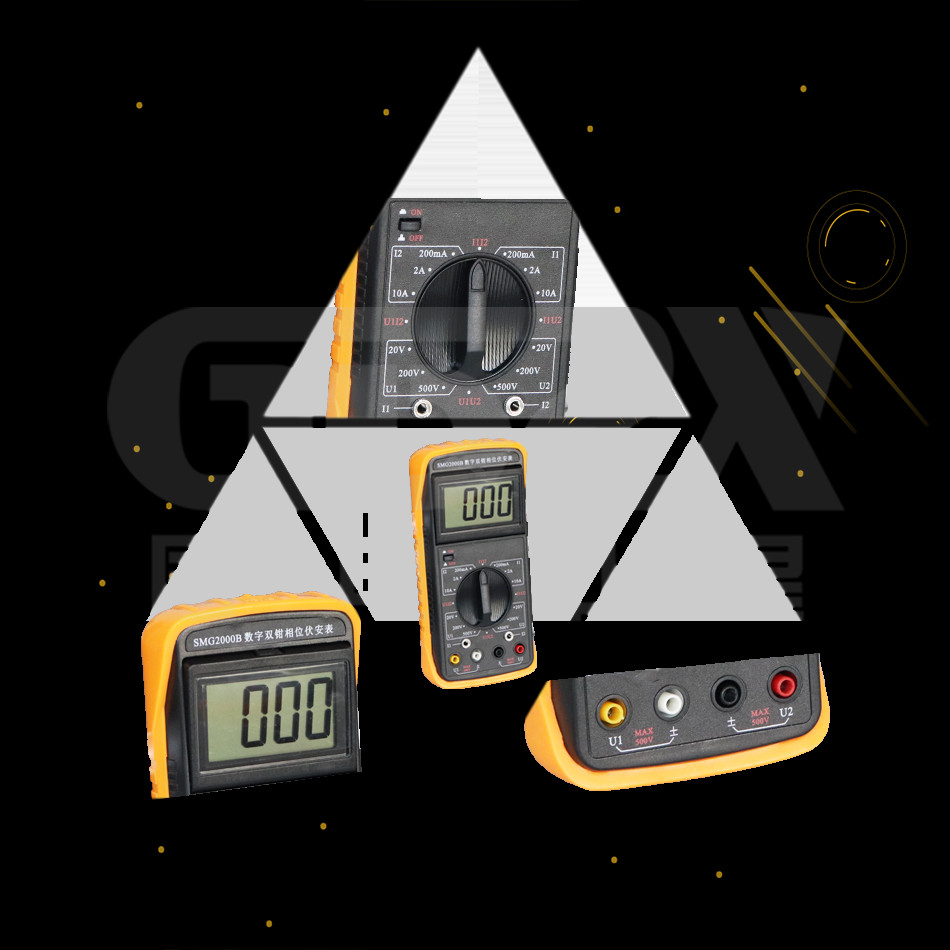 Handheld Digital Double Clamp Phase Meter With Low Power Consumption