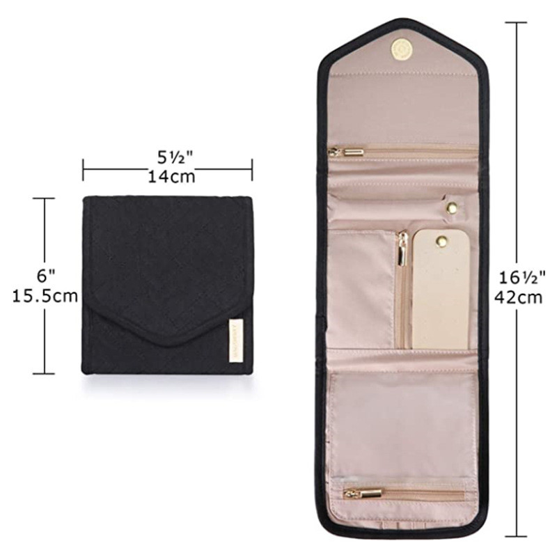 FOLDING JEWELRY BAG TRAVEL PORTABLE JEWELRY STORAGE BAG MULTI-RING EARRINGS JEWELRY BAG