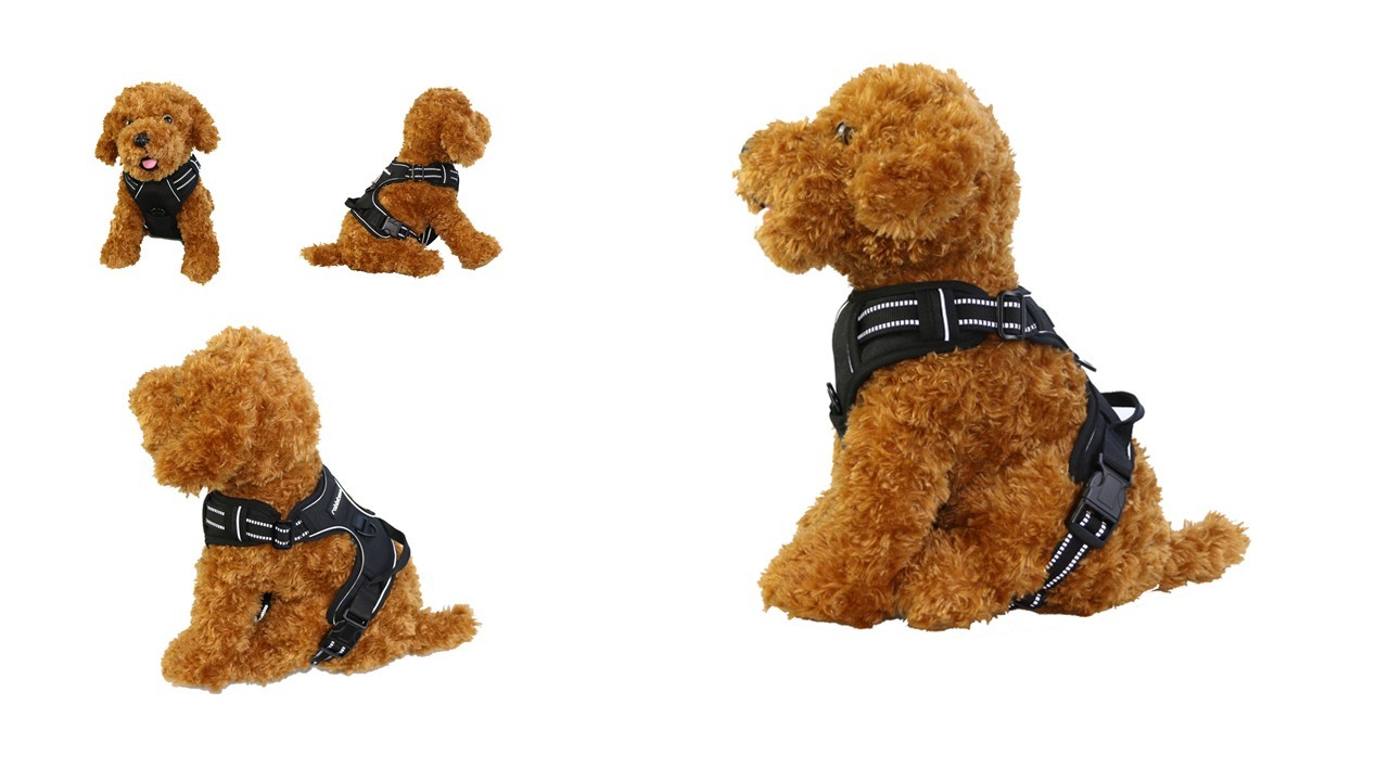 Custom No Pull Pet Harness vest Reflective Tactical Breathable S M L For puppy