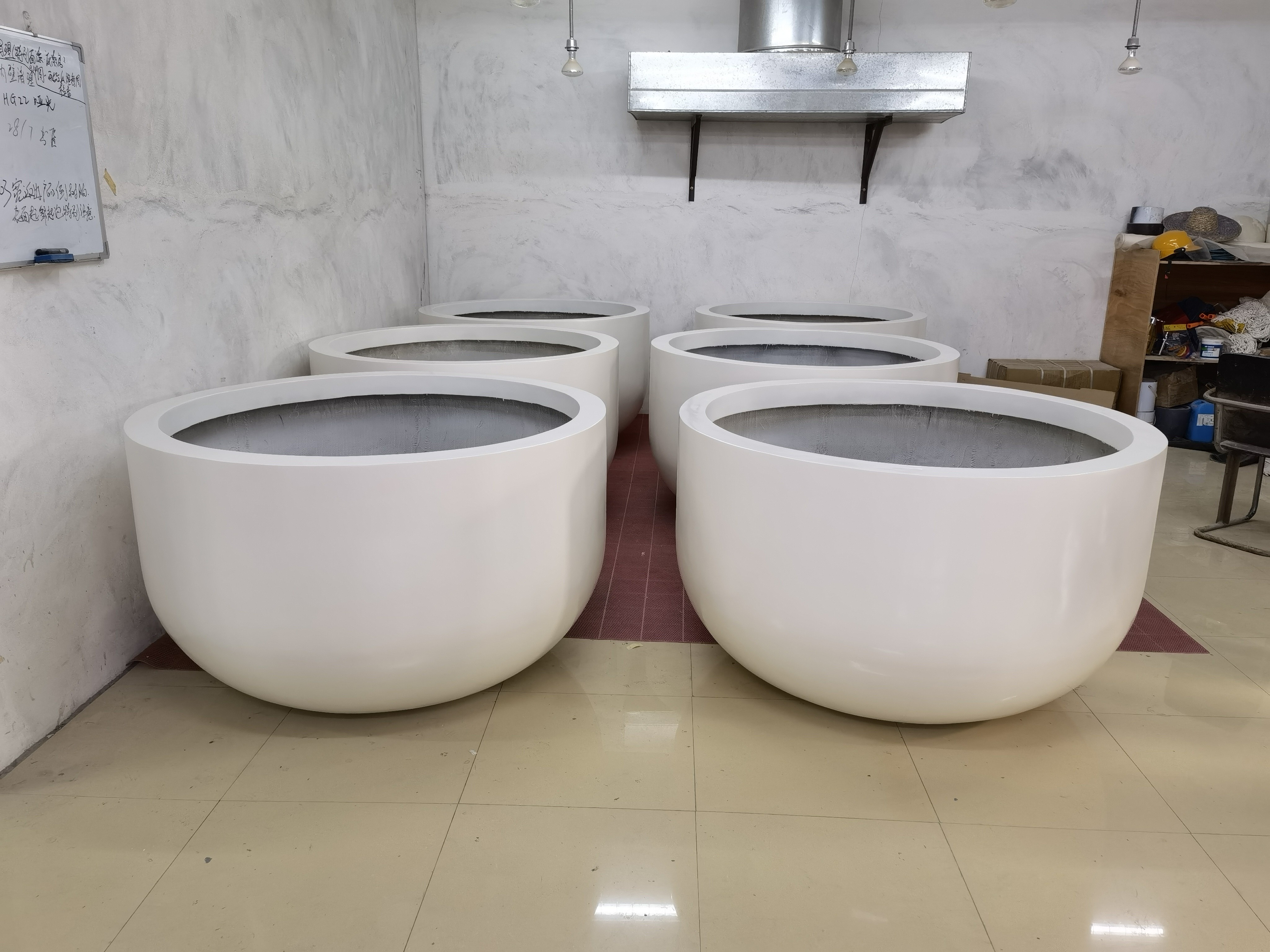 Large Tall Fiberglass Planter Pots For Outdoor Garden Decoration