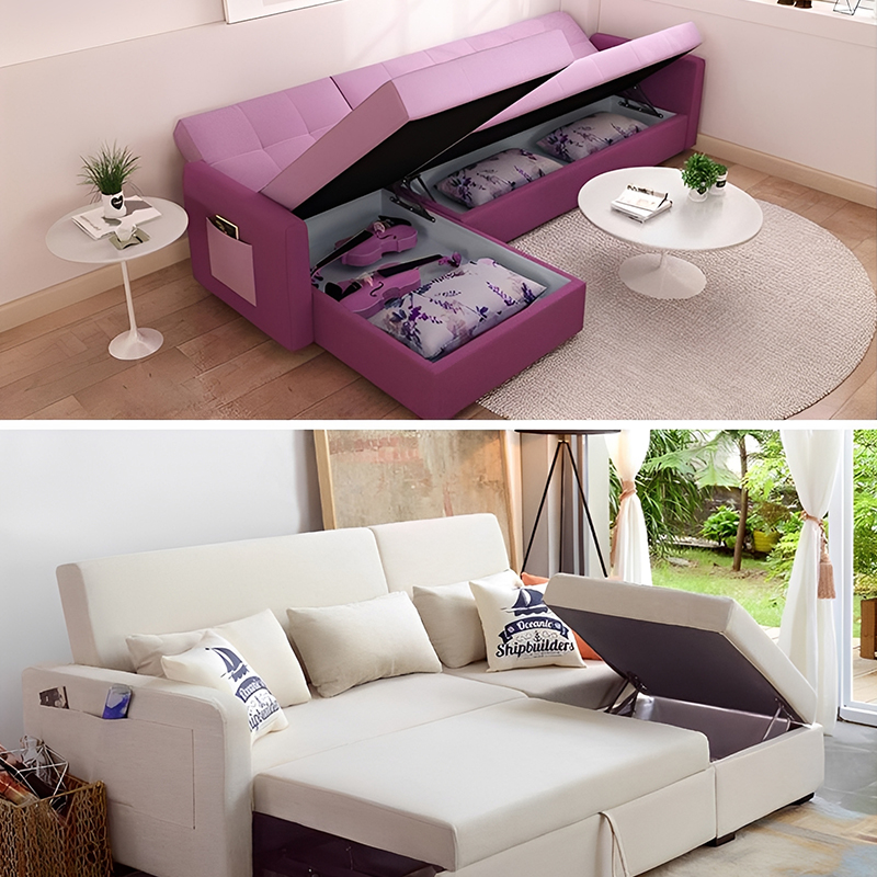 Pull-out Hidden Spring Hinge Sofa-Bed Storage Lifting Mechanism Functional Furniture Hardware Fittings with Invisible Design