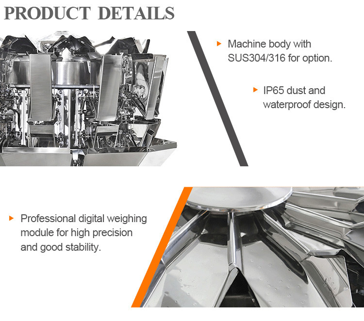 High Precision Combination Weigher For Food Medicine Hareware Plastics