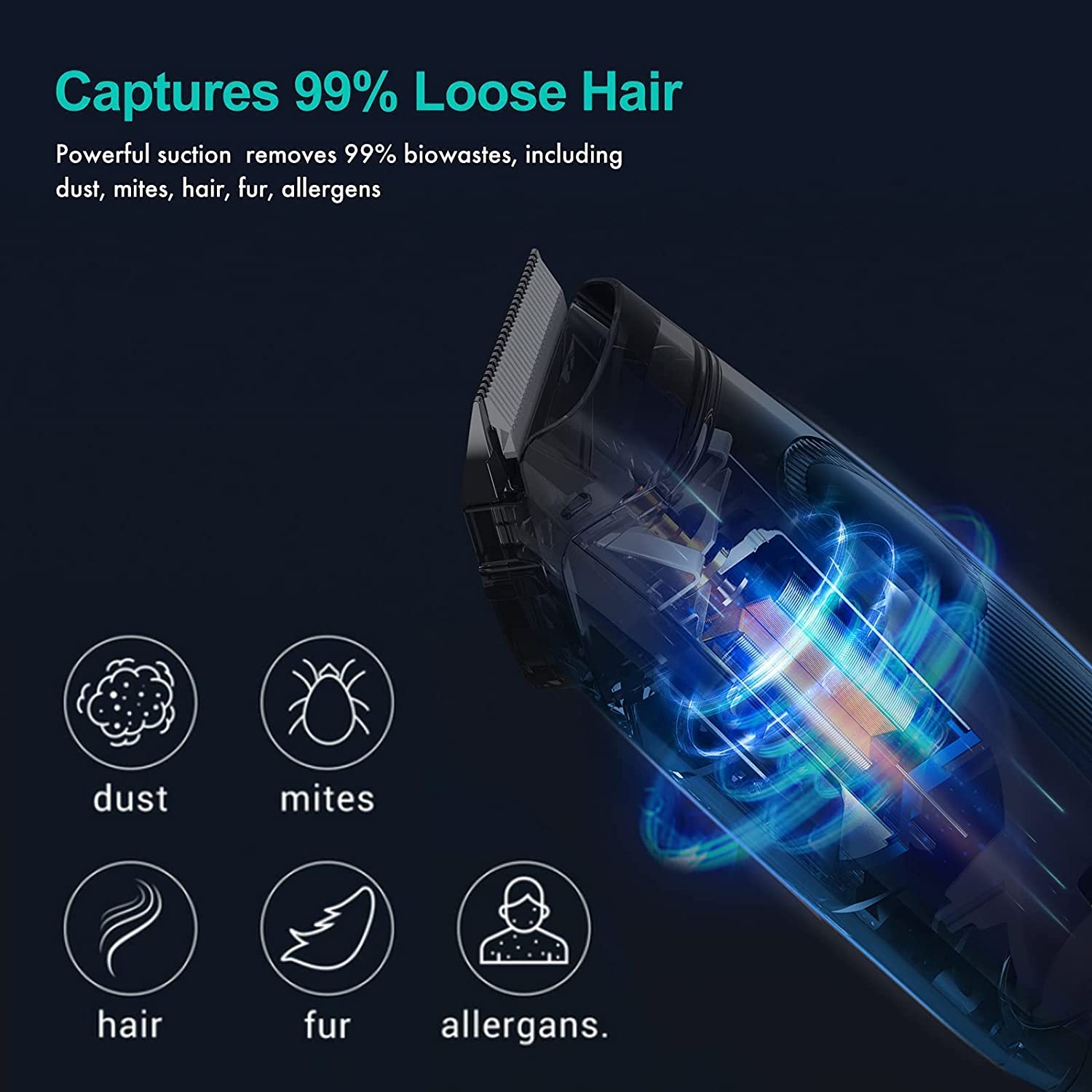 Grooming Tools Pet Hair Professional Grooming Vacuum with 5 Tools and 1.3m Power Cord