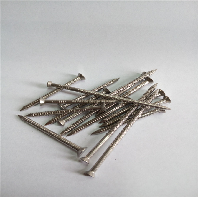 Flooring Head 316 Stainless Steel Nails Annular Ring Shank 60 X 3.15MM