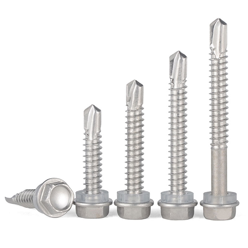 1 1/4 3.5 Stainless Steel SS410 Hexagon Head Hex Self Drilling Tek Screw For Metal