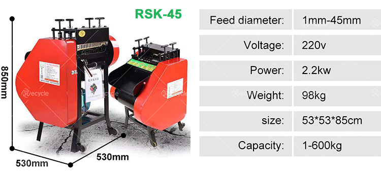 200-1000 Kg/d Capacity Professional Copper Wire Cable Peeling Machine with 99.99% Separation Rate