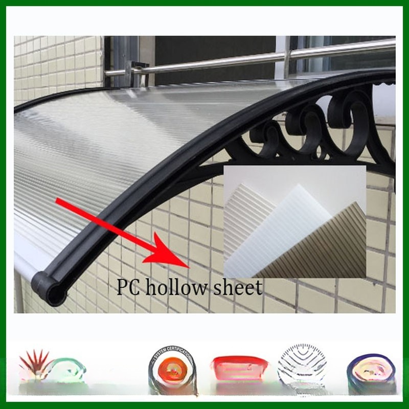 600mm White Awning Bracket Perfect Fit For Polycarbonate Sail Material Door Canopy