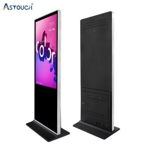 OEM Black Floor Stand Digital Signage Kiosk 65 Inch Multi Functional
