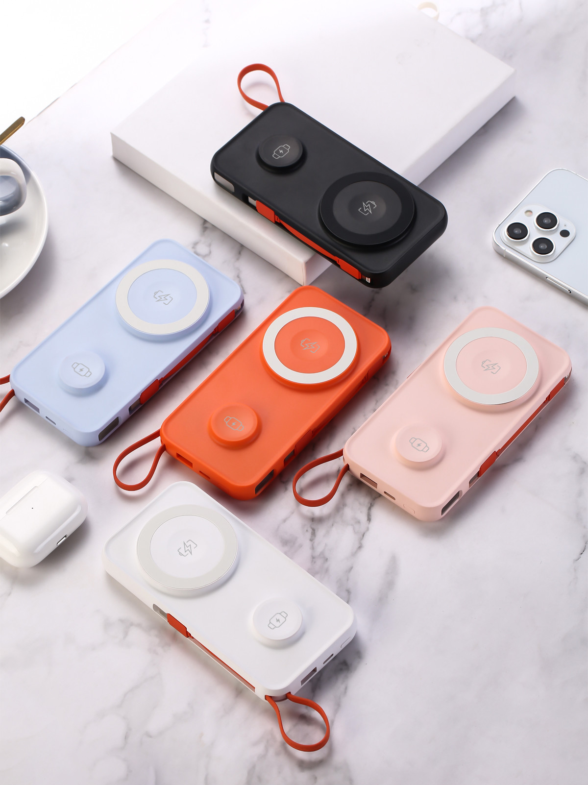 Sans Fil Magnetic Wireless Charger Mini Power Bank 10000 MAh For IWatch IPhone