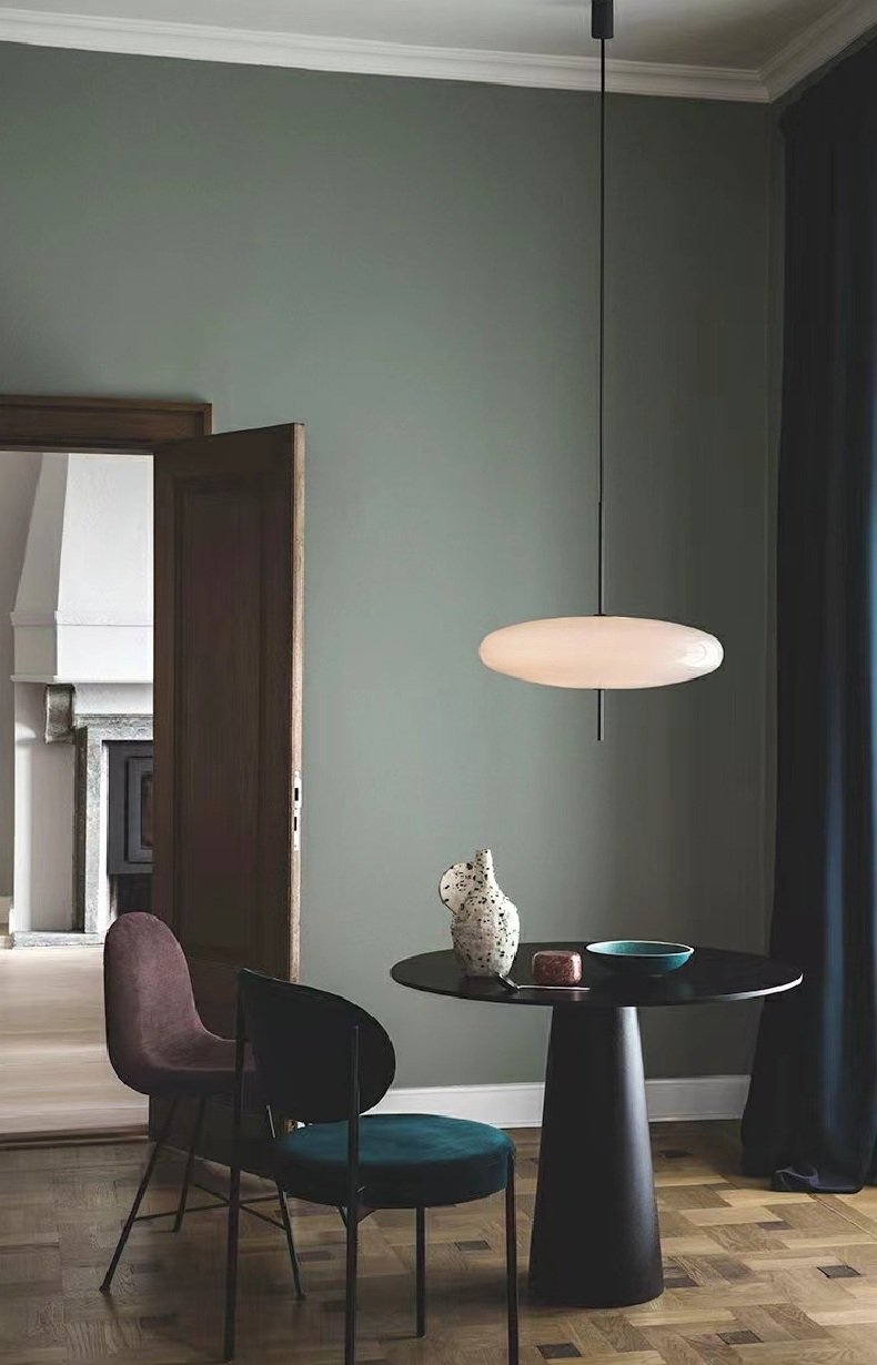 Black And White Flying Saucer Pendant Light Modern Art Bedroom Pendant Lamp(WH-GP-116)