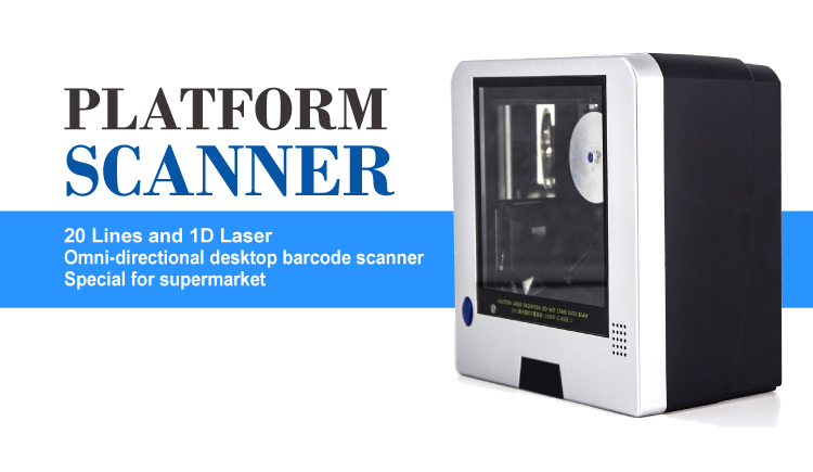 Desktop Barcode Scanner for Supermarket Goods OEM 1D Omnidirectional Scanning Machine