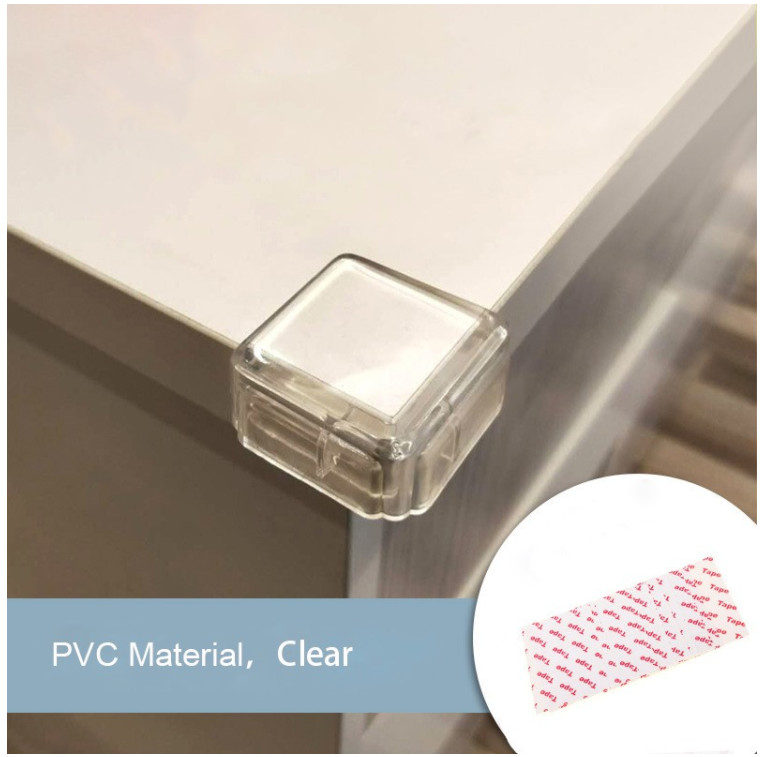 Square Baby Safety Corner Guards Protector Clear Corner Desk Edge Cushion