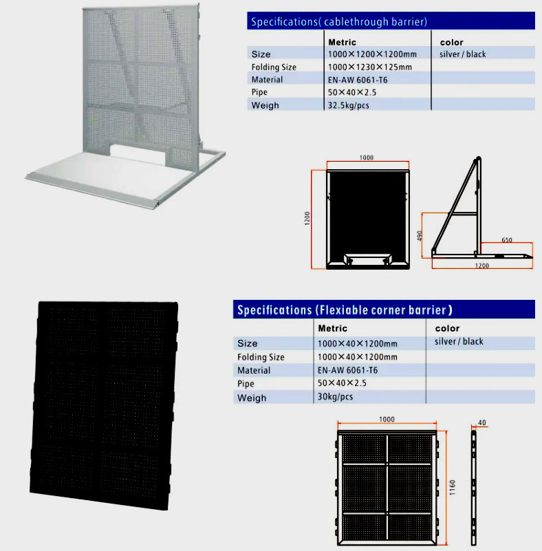 Folding 1x1M Welded Crowd Control Fence Barrier For Music Festival