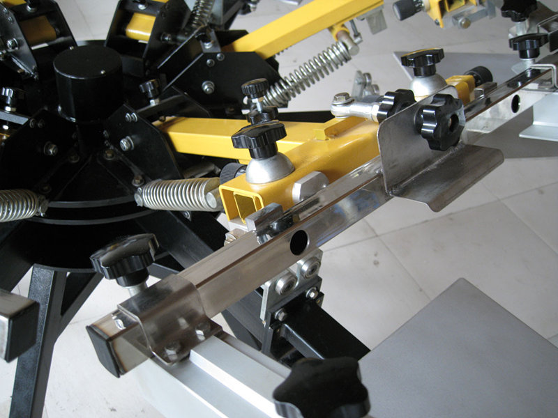 Manual carousel textile screen printing machine