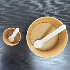 EcoSmooth Disposable BioStrong Flexi-Lite Leakproof GreenBite Sturdy Paper Spoon