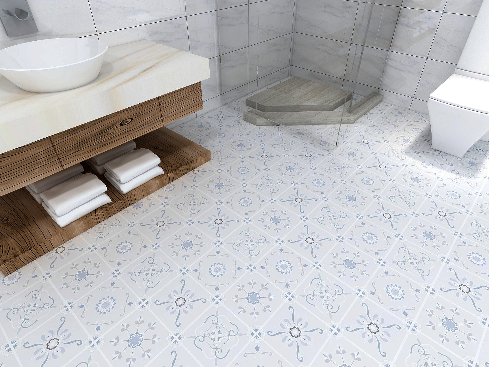 Self Aid Restroom Decor Art Self Adhesive Mosaic Tile Wallpaper Sticker