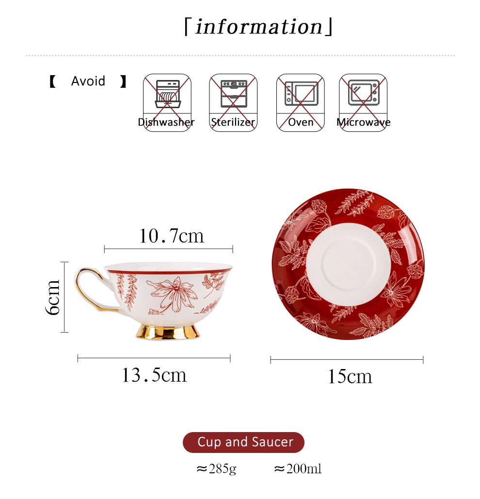 6 Pieces Promotion Ceramic Turkish Coffee Cups Set Porcelain Tee Cup Set Volume Other