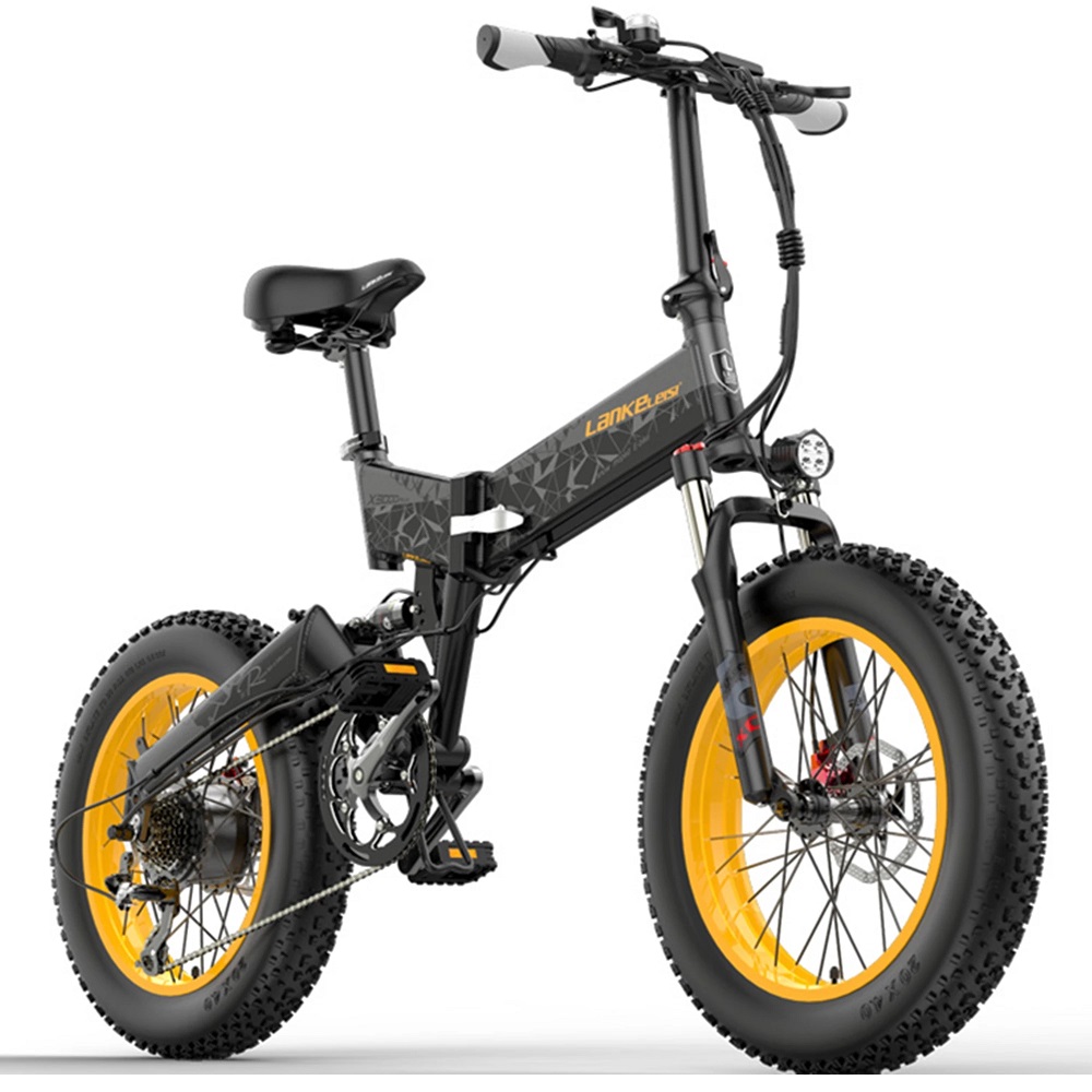 1000W 20 Inch Fat Tire Folding Electric Bike , ODM Electric Folding Bike 20 Inch