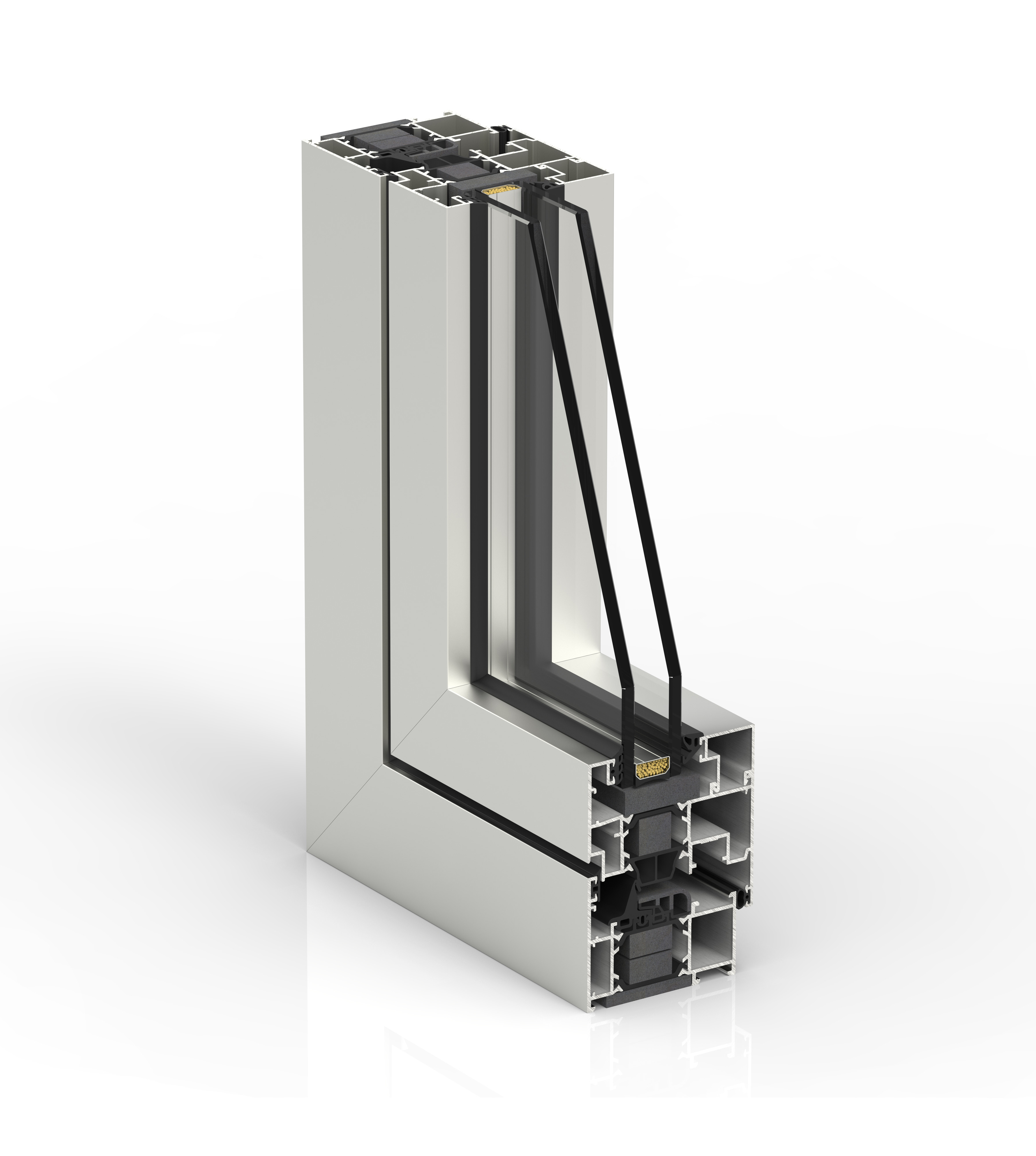 0.8mm 1.4mm Aluminium Door Profiles Anodized Interior Door Frame