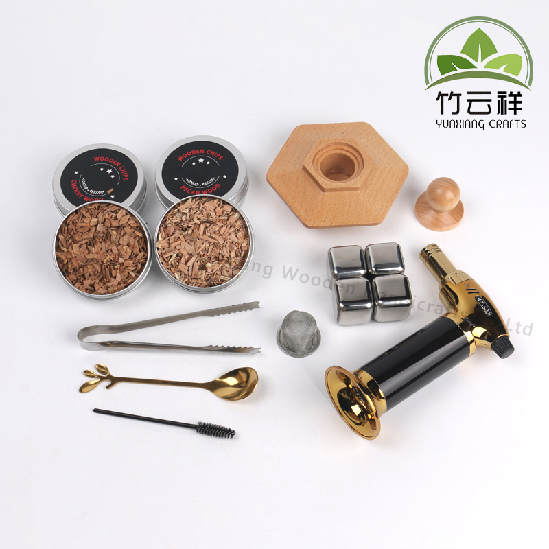Cocktail Smoker Kit with Torch - 4 Flavors Wood Chips - Birthday Bourbon Whiskey Gifts for Men, Dad, Husband